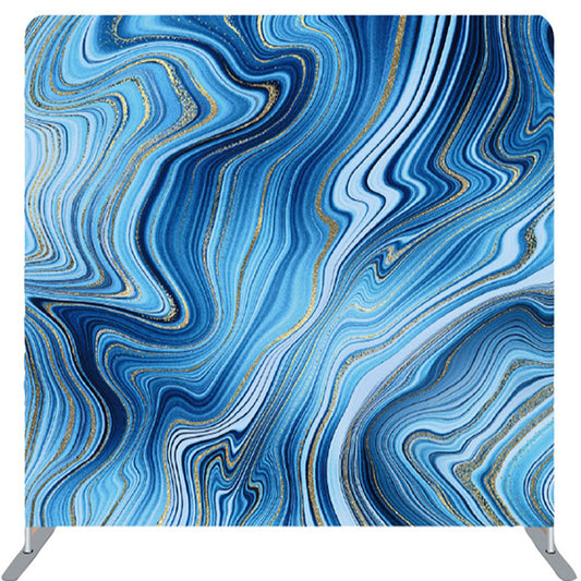 Lofaris Abstract Artistic Blue Gold Texture Party Backdrop