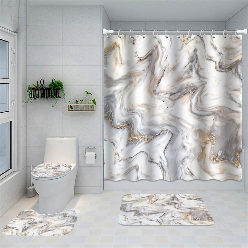 Lofaris Abstract Brown Marble Ink Luxurious Bathroom Decor
