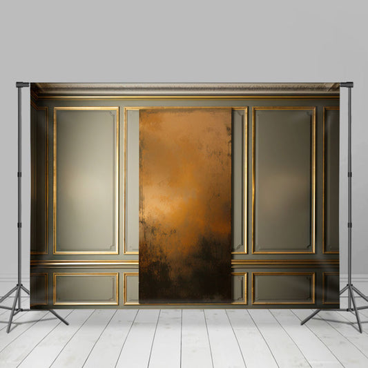 Lofaris Abstract Golden Gypsum Line Wall Photo Backdrop