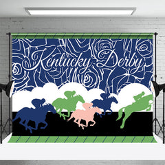 Lofaris Abstract Navy Rose Horse Kentucky Derby Backdrops