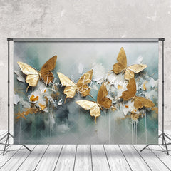 Lofaris Abstract Wall Gold Butterfly Photography Backdrop