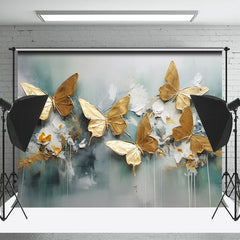 Lofaris Abstract Wall Gold Butterfly Photography Backdrop