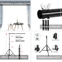 Lofaris Adjustable 6.5x6.5ft/2x2m Photo Backdrop Background Stand With Carry Bag