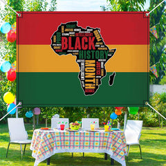 Lofaris Africa Map Juneteenth Black History Month Backdrop