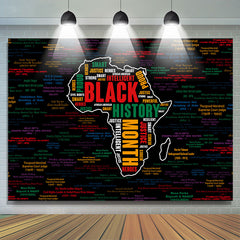 Lofaris African Continent Shape Black History Month Backdrop