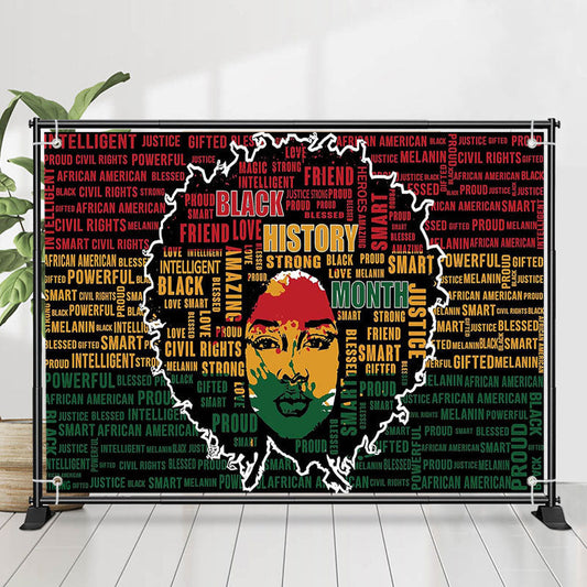 Lofaris African Dense Letters Black History Month Backdrop