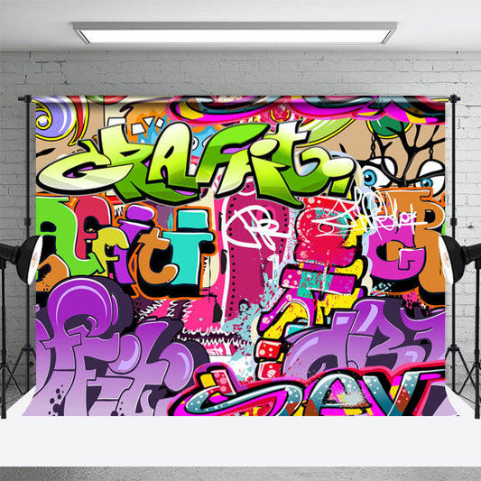 Lofaris Alphabet Graffiti Tangled Backdrop For Photoshoot