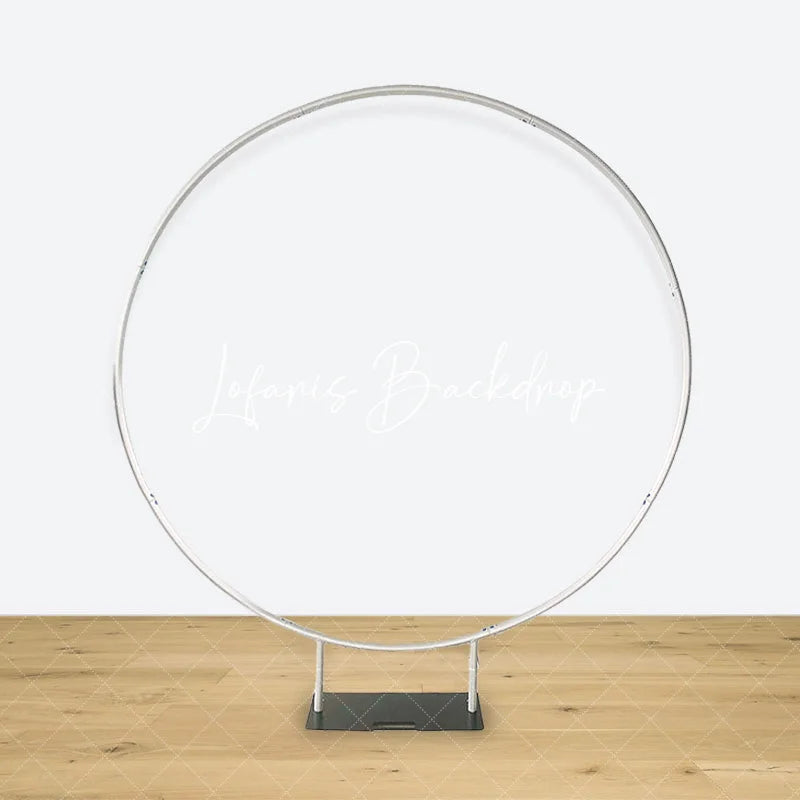 Lofaris (7 Day Delivery) Silver Round Heavy Duty Wedding Party Backdrop Stand