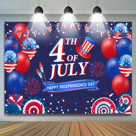 Lofaris American Hat 4th Of July Independence Day Backdrop