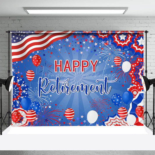 Lofaris American National Flag Star Retirement Backdrop