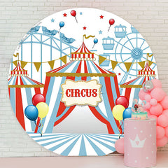 Lofaris Amusement Park Circus Round Brithday Backdrop Cover