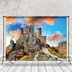 Lofaris Ancient Rocca Calascio Castle Ruins Photo Backdrop