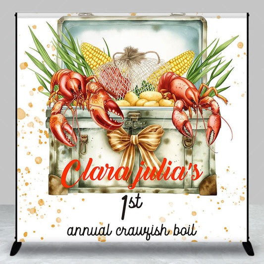 Lofaris Annual Crawfish Boil Custom 1st Birthday Backdrop