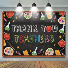 Lofaris Apple Blackboard Teacher Appreciation Week Backdrop