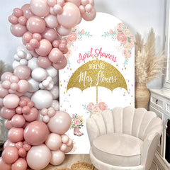 Lofaris April Showers May Flowers Baby Shower Arch Backdrop