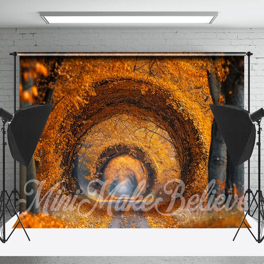 Lofaris Arch Orange Leaves Brunch Autumn Backdrop For Photo