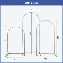 Lofaris Floral Wedding Arch Frame 3 Piece Set Elegant Chiara Backdrop Stand Ceremony Party Decor kit