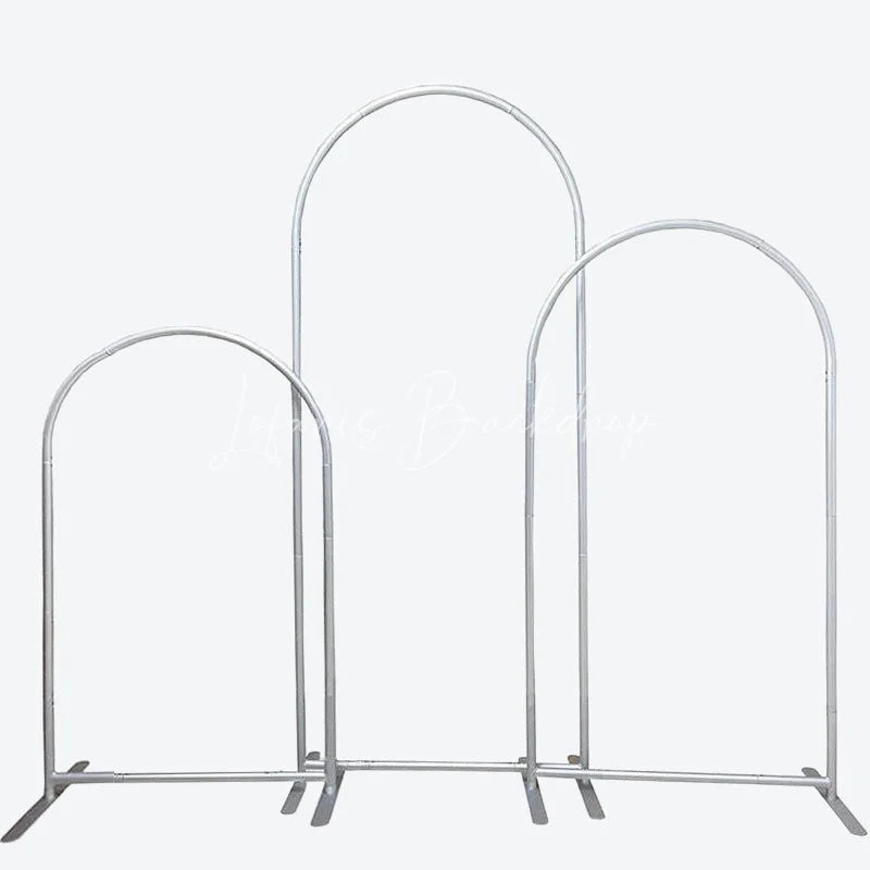 Lofaris Floral Wedding Arch Frame 3 Piece Set Elegant Chiara Backdrop Stand Ceremony Party Decor kit