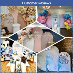 Lofaris Floral Wedding Arch Frame 3 Piece Set Elegant Chiara Backdrop Stand Ceremony Party Decor kit