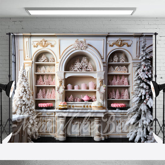 Lofaris Arch White Cabinet Tree Dessert Christmas Backdrop