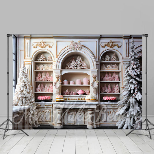 Lofaris Arch White Cabinet Tree Dessert Christmas Backdrop