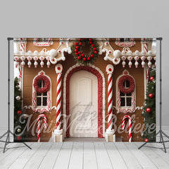 Lofaris Arched Door House Christmas Backdrop For Photography