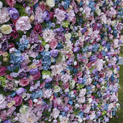 Lofaris Artificial Gradient Purple Rose Wall Birthday Decor