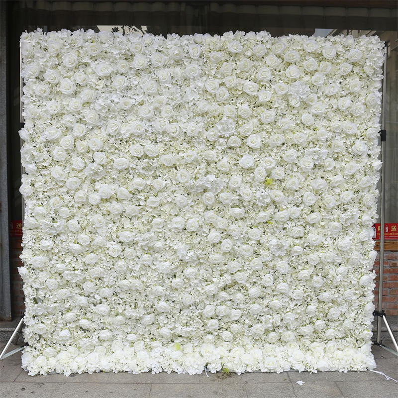 Artificial White Flower Wall Bridal Shower Decor Lofaris