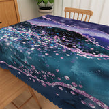 Load image into Gallery viewer, Lofaris Artistic Diamonds Purple Green Abstract Tablecloth