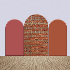 Lofaris Assorted Red Brick Wall Vintage Arch Backdrop Kit