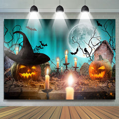 Lofaris Aurora Moon Table Pumpkin Candle Halloween Backdrop