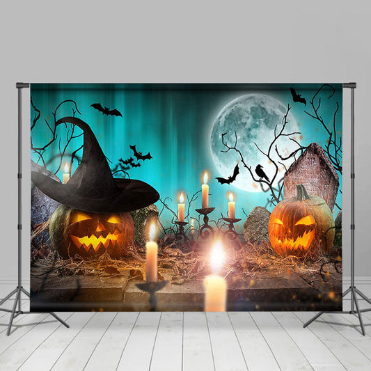 Lofaris Aurora Moon Table Pumpkin Candle Halloween Backdrop
