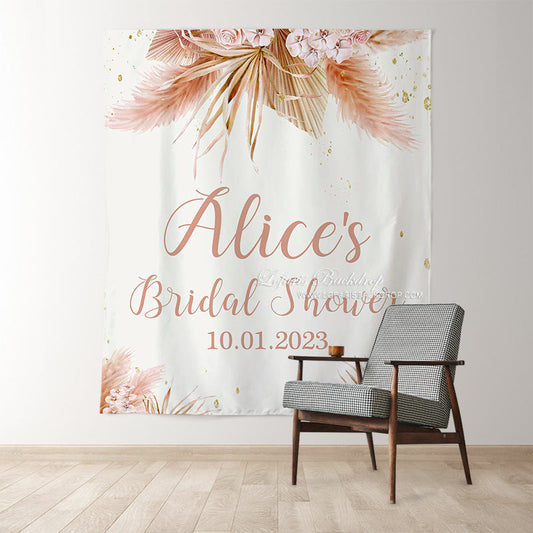 Lofaris Autumn Leaves With Flower Bride To Be Wedding Backdrop