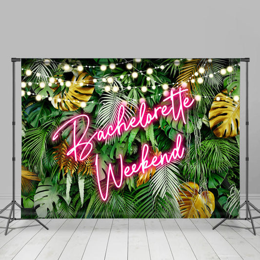 Lofaris Bachelorette Weekend Monstera Bridal Shower Backdrop