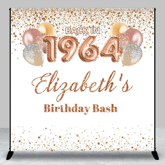 Lofaris Back In 1964 Balloon 60th Custom Birthday Backdrop