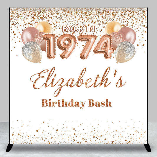 Lofaris Back In 1974 Balloon 50th Custom Birthday Backdrop