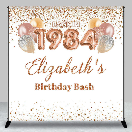 Lofaris Back In 1984 Balloon 40th Custom Birthday Backdrop