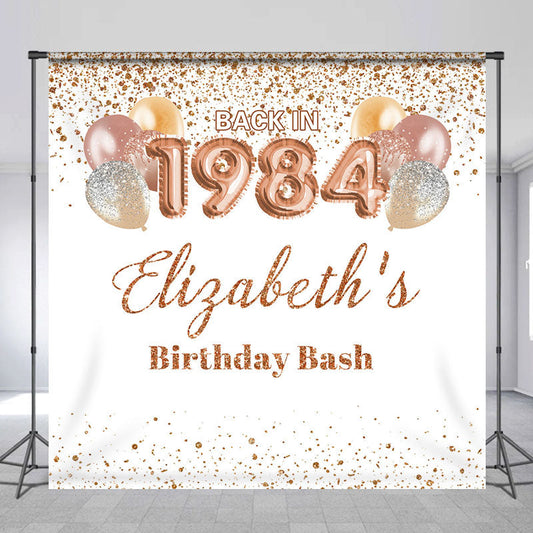 Lofaris Back In 1984 Balloon 40th Custom Birthday Backdrop