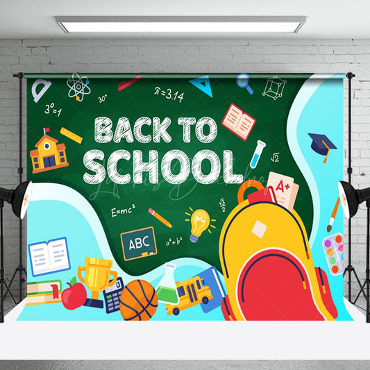 Lofaris Bag Books Pencil Basketball Back To School Backdrop