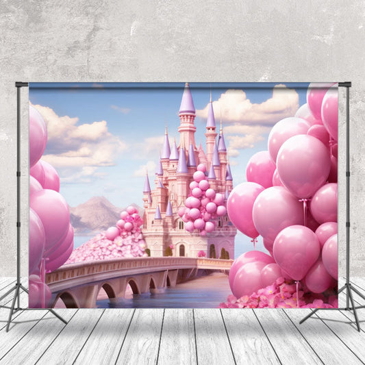 Lofaris Balloon Castle Wonderland Princess Photo Backdrop