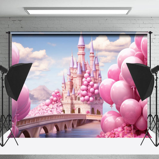 Lofaris Balloon Castle Wonderland Princess Photo Backdrop