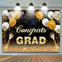 Lofaris Balloon Champagne Glitter Congrats Grad Backdrop