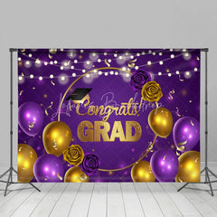 Lofaris Balloon Ribbon Rose Hat Congrats Grad Backdrop