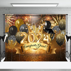 Lofaris Balloon Spark Glitter Congrats Grad 2023 Backdrop