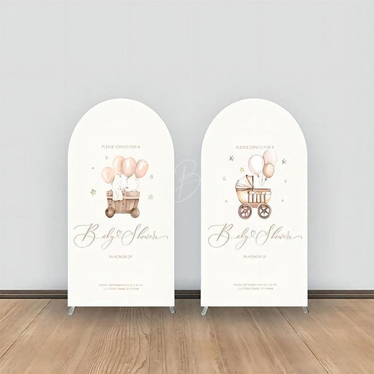 Lofaris Balloon Stroller Baby Shower Arch Backdrop For Kids