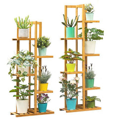 Lofaris Bamboo Plant Stand Rack Multiple Flower Pot Holder