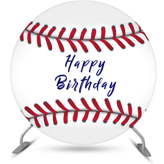 Lofaris Baseball Sports Round Birthday Backdrop For Boy