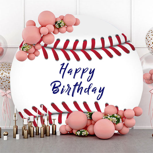 Lofaris Baseball Sports Round Birthday Backdrop For Boy