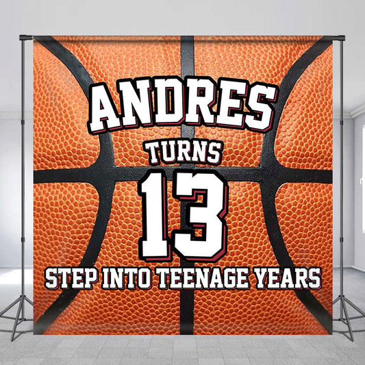 Lofaris Basket Ball Teenage Year Custom Birthday Backdrop