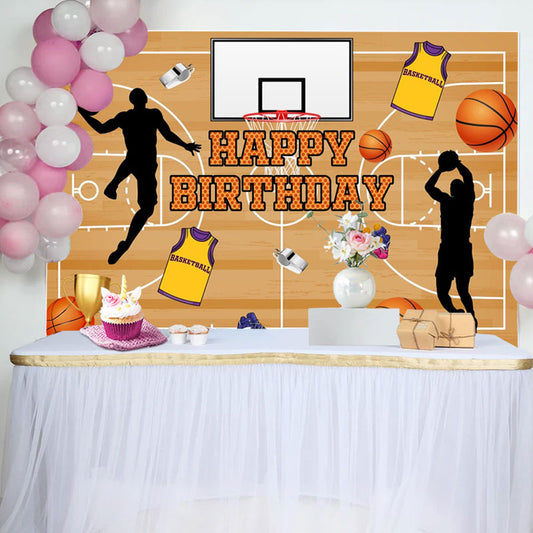 Lofaris Basketball Sneakers Happy Birthday Backdrop For Boy